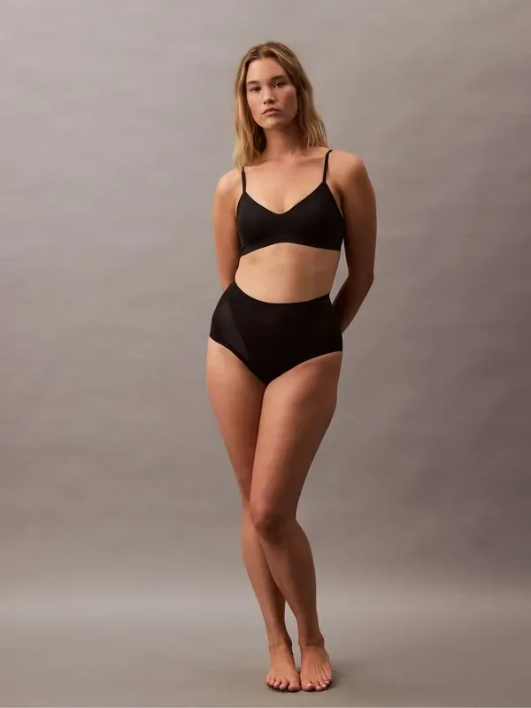Calvin Klein Black Stay Put Stretch knickers
