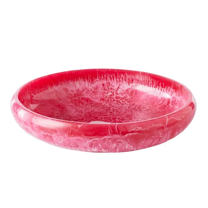 Calypso Raspberry Resin Large Serving Bowl