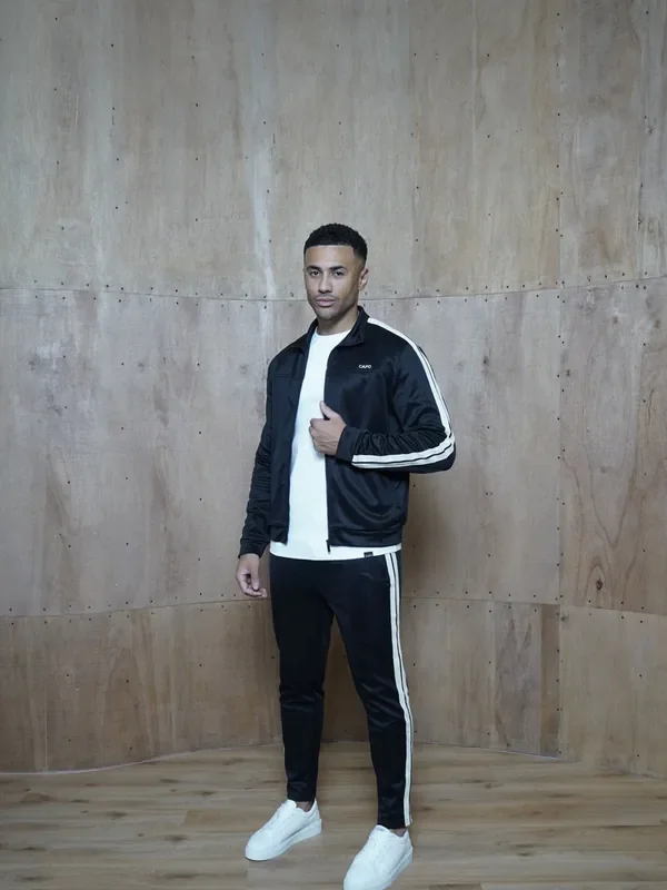 CAPO Black Tape Track Pants