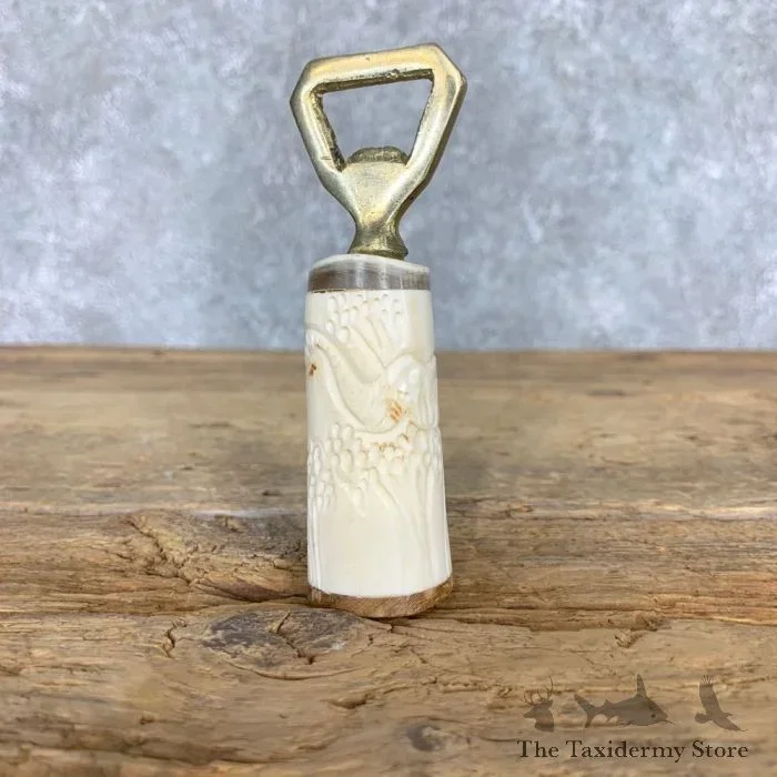 Carved Bone Handled Bottle Opener For Sale