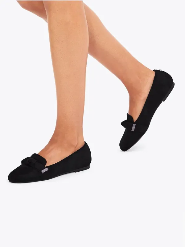 Carvela Black Tempt Flat Pumps