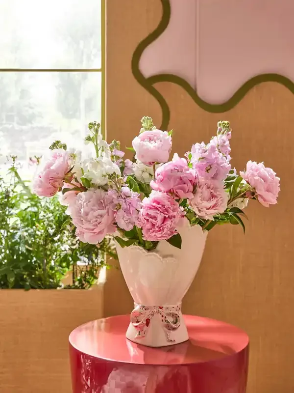 Cath Kidston White/Pink Bouquet Vase