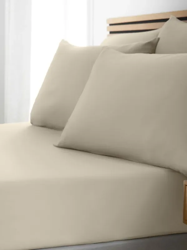 Catherine Lansfield Natural So Soft Non-Iron Fitted Sheet