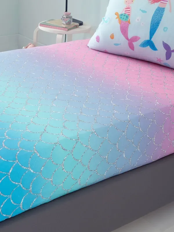 Catherine Lansfield Pink Mermaid Ombre Fitted Sheet