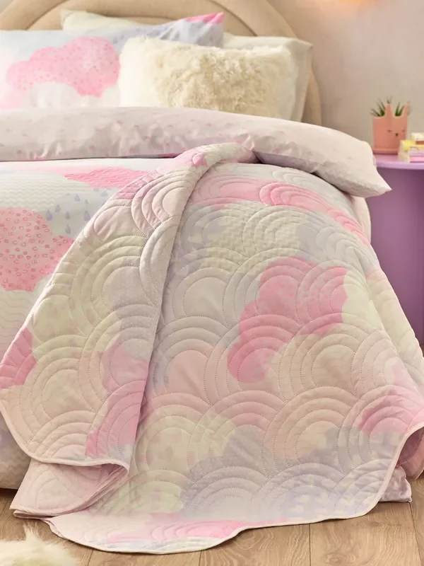 Catherine Lansfield Pink Soft as a Cloud Bedspread
