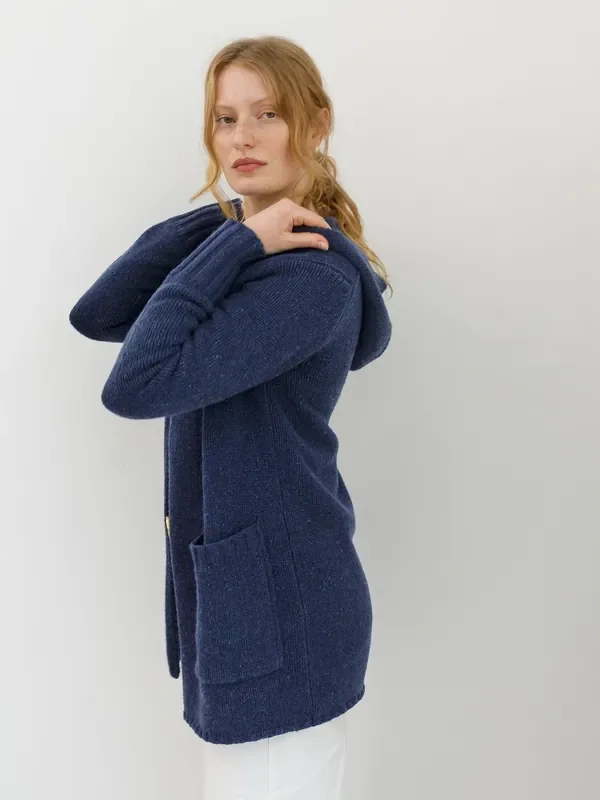 Celtic & Co. Flecked Hooded Coatigan