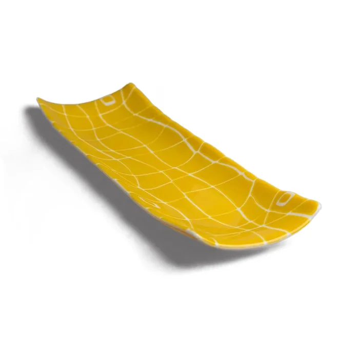 Channel Platters – Yellow on White, Medium