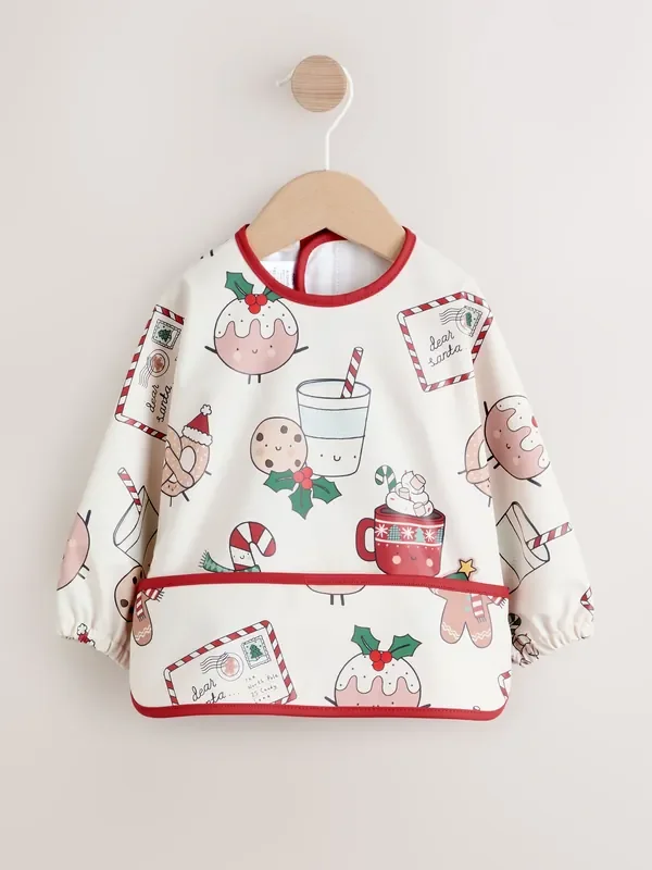 Christmas Baby Weaning And Feeding Sleeved Bib