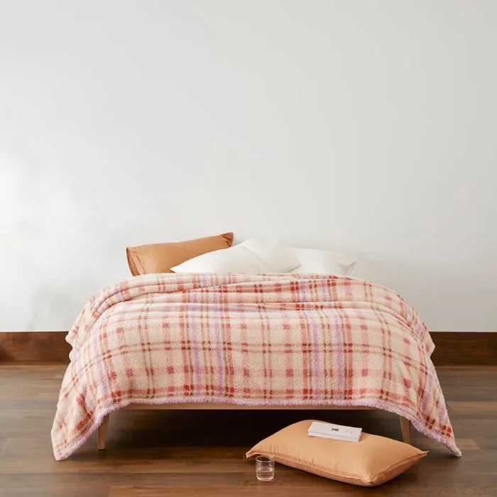 Cloud Sunset Check Blanket