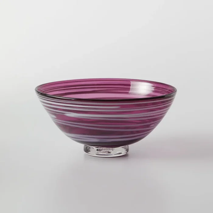 Colorful Footed Bowls – Purple