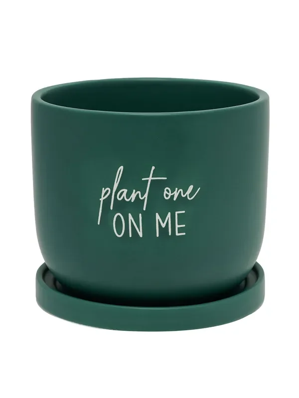 Country Living Green One On Me Ceramic Plant Pot