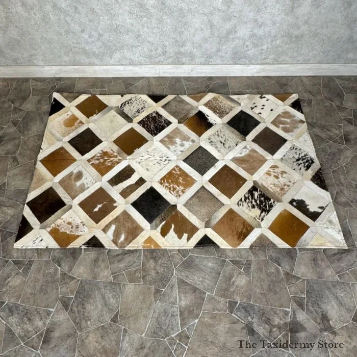 Cowhide Patchwork Taxidermy Throw For Sale