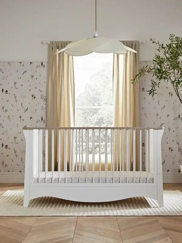 Cuddleco White & Ash Clara Cot Bed