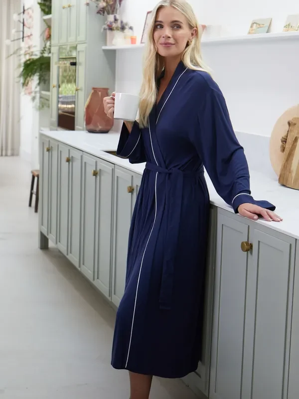 Cyberjammies Blue Long Jersey Dressing Gown