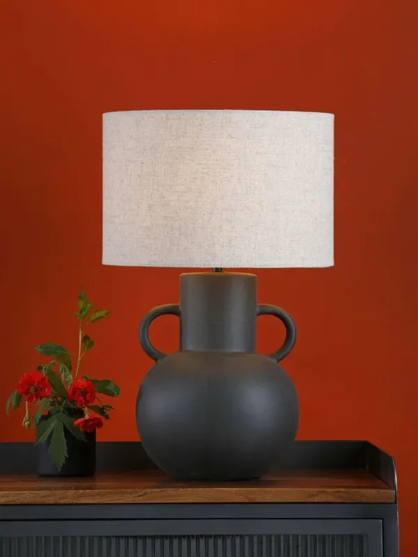 Dar Lighting Black Urn Table Lamp