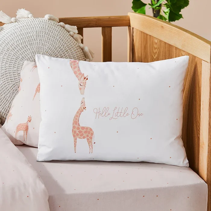 Decorative Little Giraffe Text Pillowcase