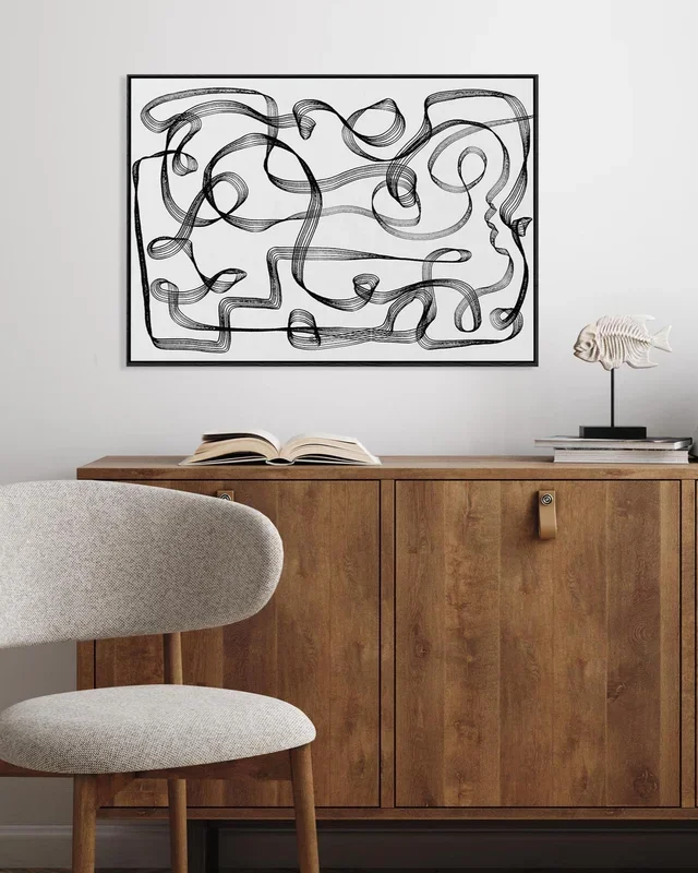 Dimensional Maze Lines Canvas Art