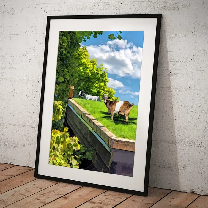 Door County Al Johnsons Swedish Restaurant Goats Art Print