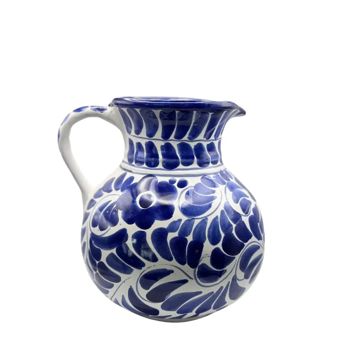 Dos Flores Water Pitcher, Cobalt