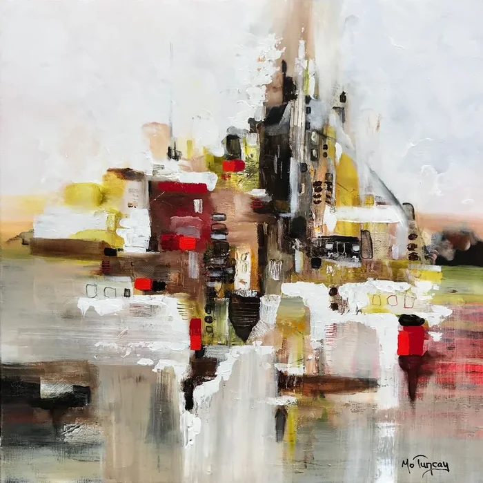 “Dreams are unlimited IV / Acrylic Painting 32×32 (2019) Acrylic painting by Mo Tuncay