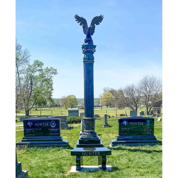 Eagle on Bronze Column Statue