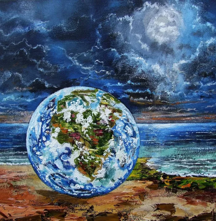 `Earth` (2019) Oil painting by Nathan J Art