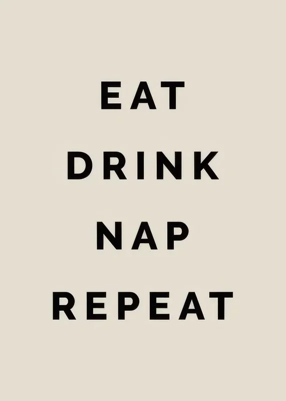 Eat Drink Nap Repeat Print