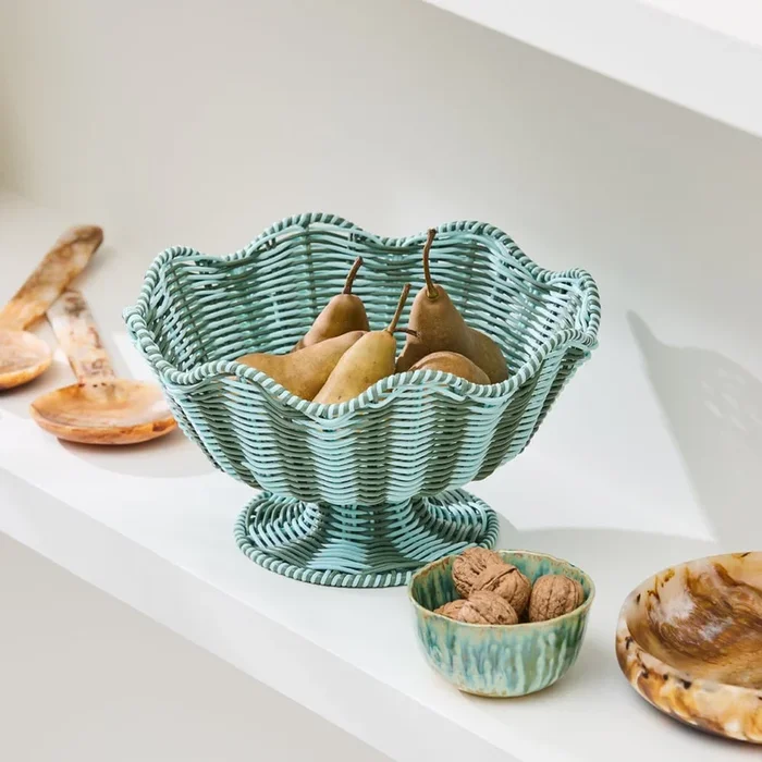 Eden Green & Blue Pedestal Bowl