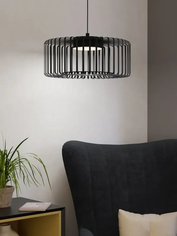 Eglo Black Ginestrone-Z Steel RGB Ceiling Light
