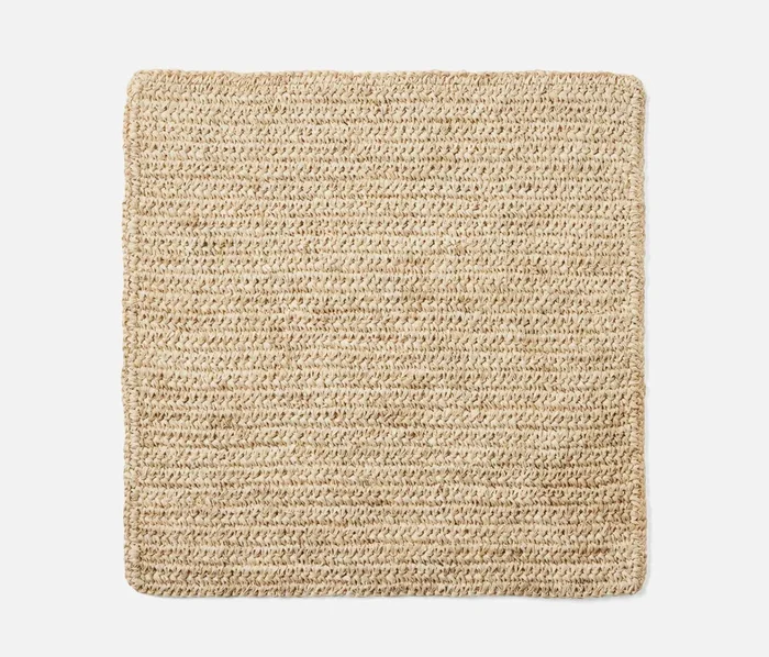 Emmy Natural Square Placemat Crochet, Set of 4