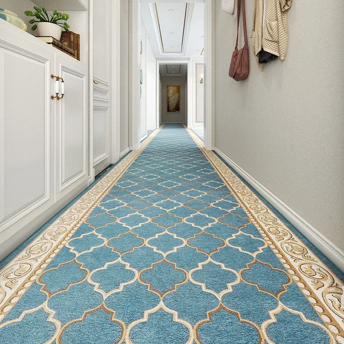 Entryway Runner Rugs, Easy Care Entrance Hallway Runners, Modern Extra Long Hallway Runners, Long Narrow Runner Rugs, Washable Kitchen Runner Rugs, Blue Hallway Runners