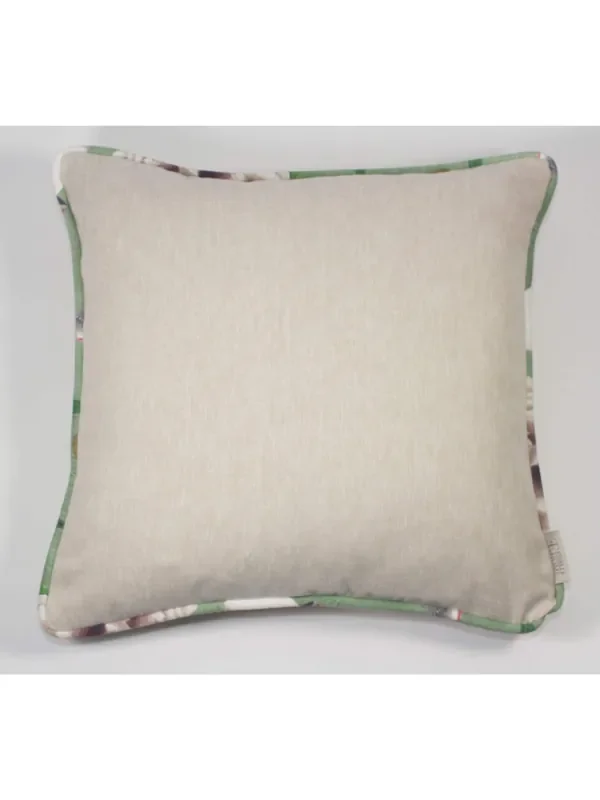 Esselle Natural Eden Plain/Chinoiserie Oyster Cushion