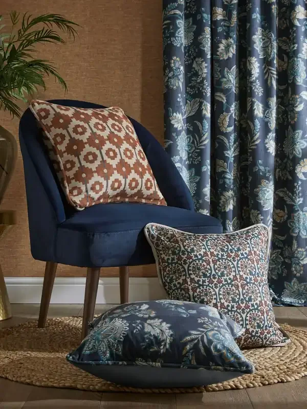 Esselle Natural Kashmir Jacobean Cushion