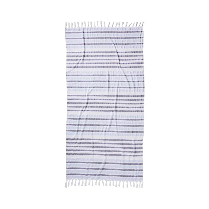 European Turkish Antalya Soft Blue Stripe Beach Towel