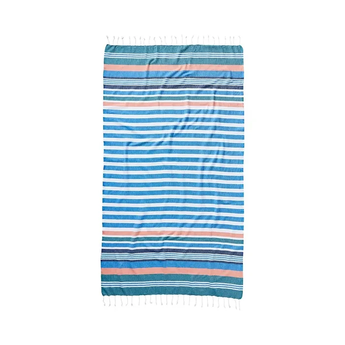 European Turkish Peshtemal Ankara Multi Stripe Beach Towel
