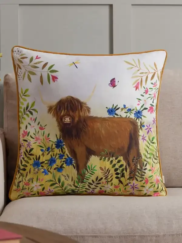 Evans Lichfield Multicolour Daisy Hill Agnes Printed Cushion