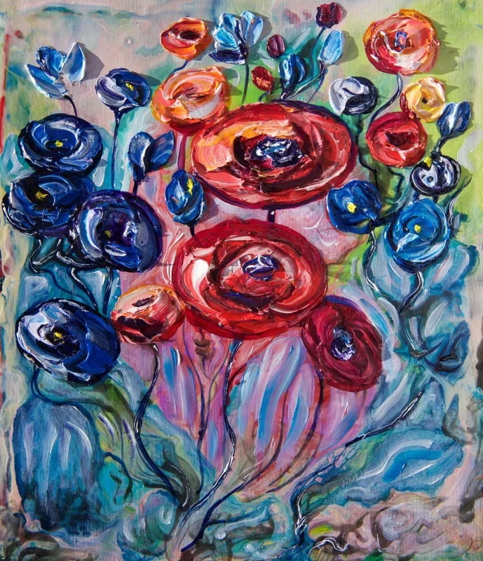“Fairy Garden” small painting (2015) Oil painting by Lena Owens