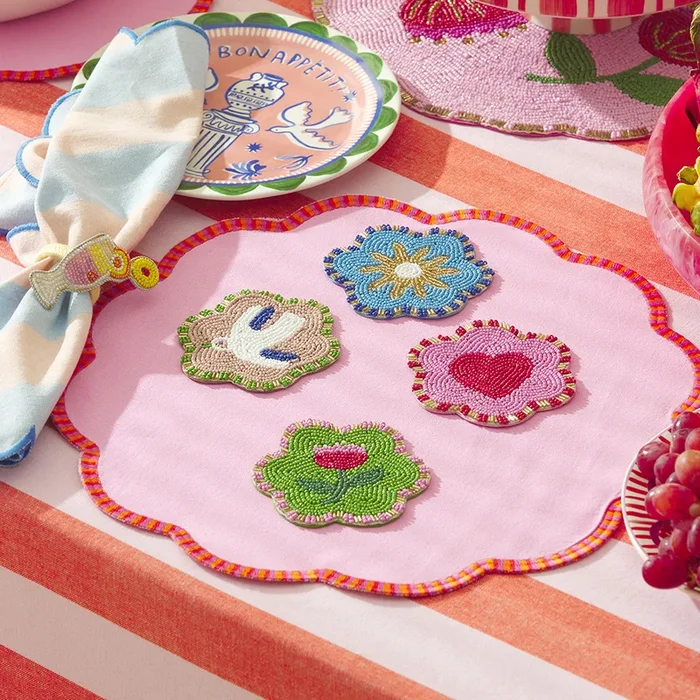 Fiesta C’est La Vie Beaded Coasters Pack of 4