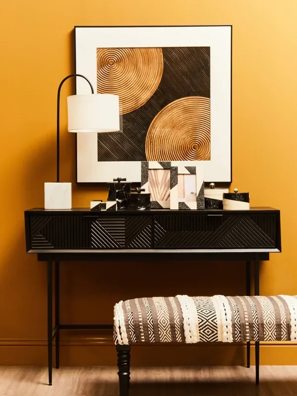 Fifty Five South Black Murdoch Curved Table Lamp