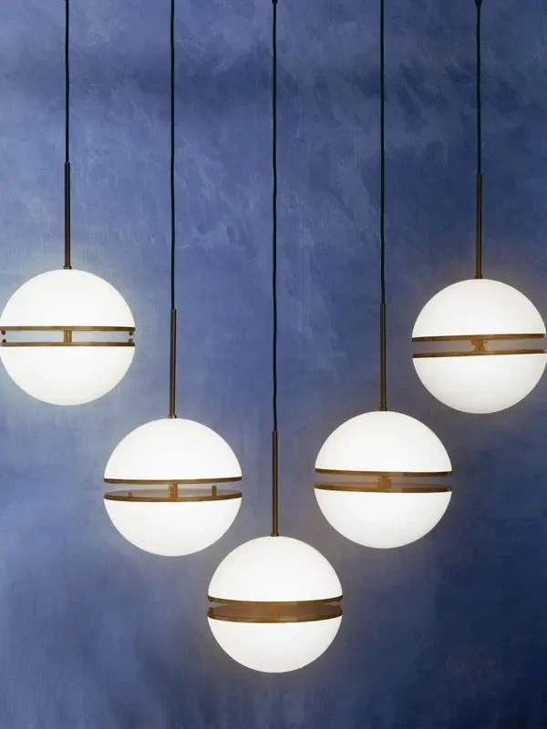 Fifty Five South Matte Black Abira 5 Ball Pendant Ceiling Light