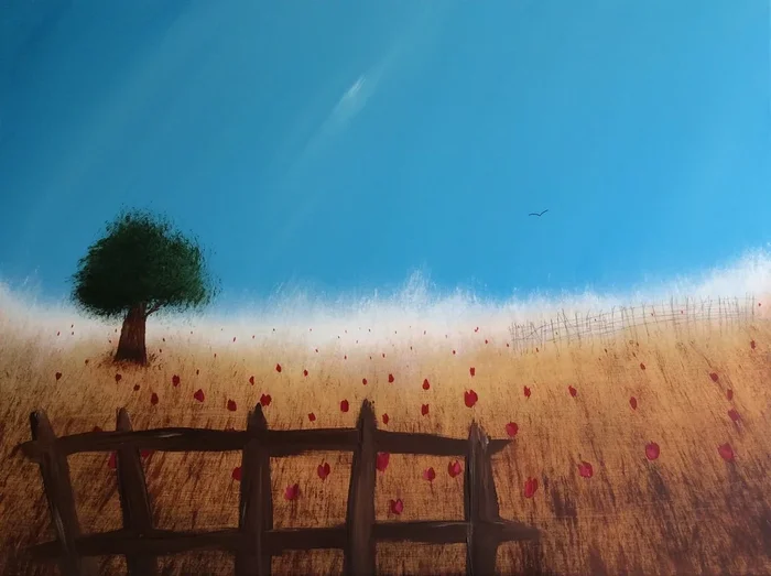 “First Light” Acrylic painting by Black Beret And A Cuban Cigar