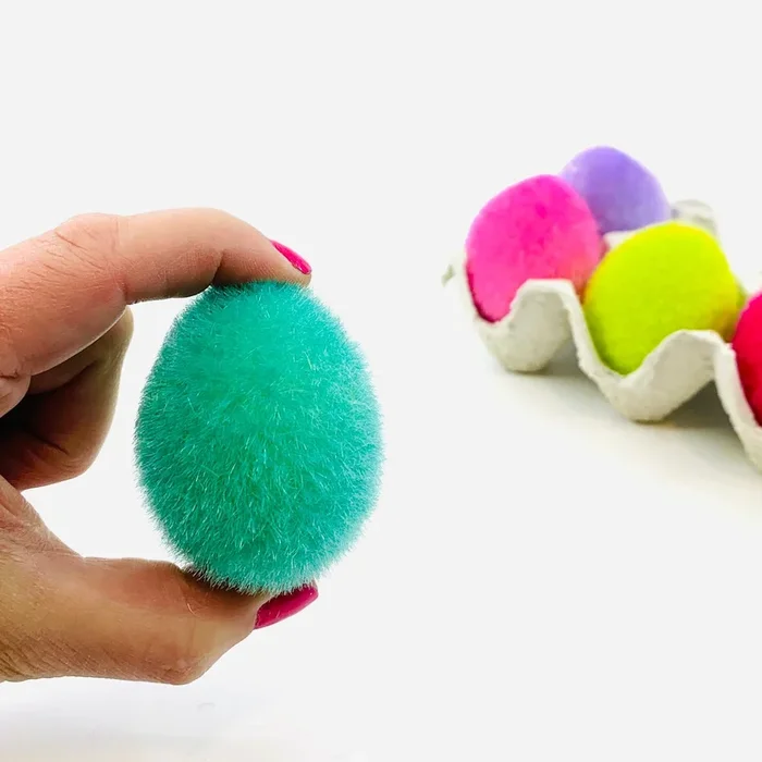 Flocked Egg, Turquoise