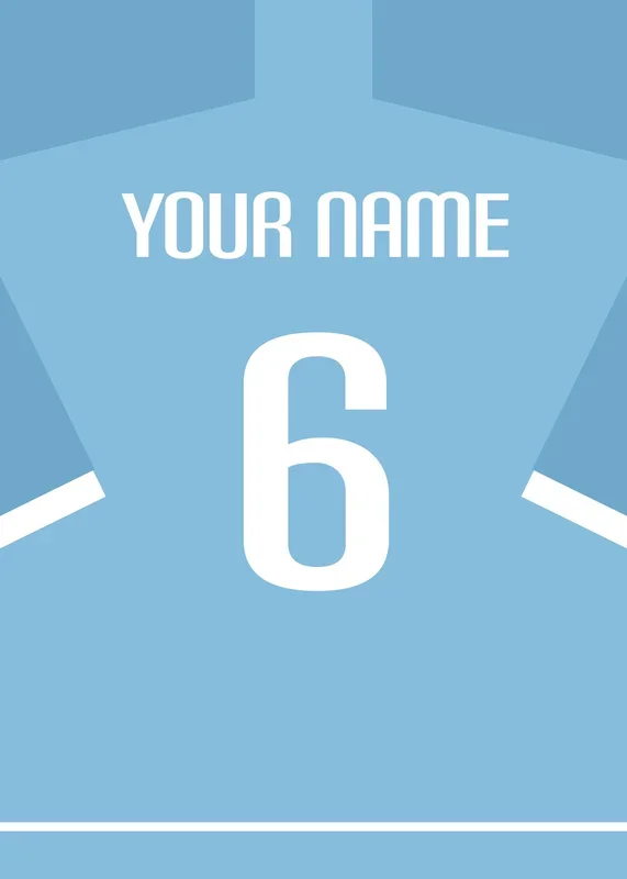 Football Shirt No6 Personal Poster