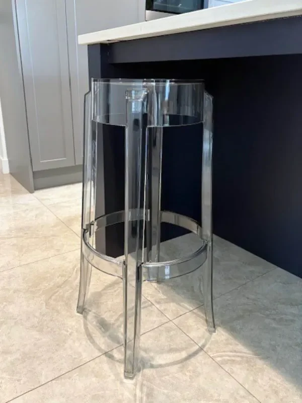 Fusion Living Grey Ghost Style Bar Stool – 76cm Set of 2