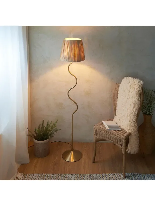 Gallery Home Aged Brass Wriggle Floor Light