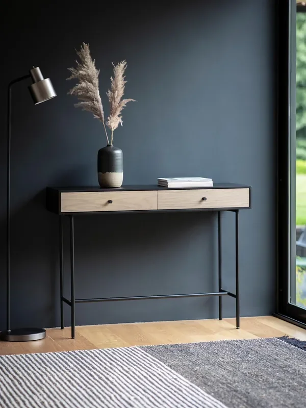 Gallery Home Light Wood Serenity 2 Drawer Console Table