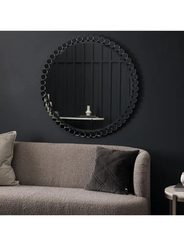 Gallery Home Silver Linsmere Round Mirror