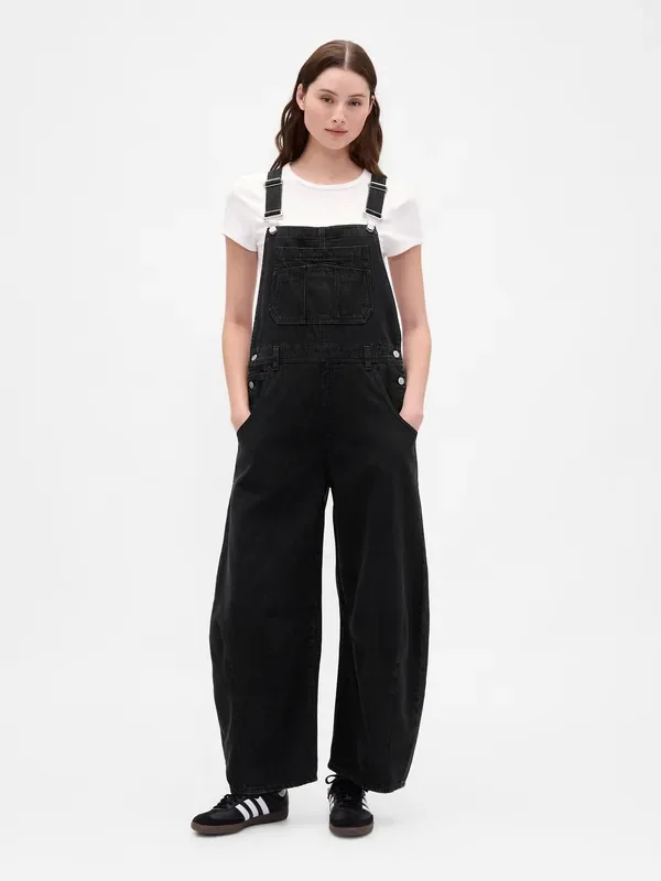 Gap Black All-In-One Horseshoe Dungarees