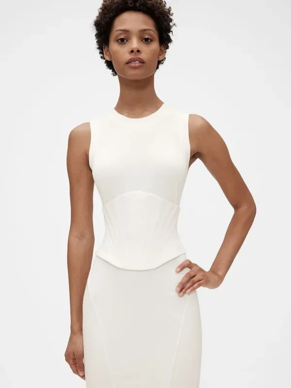 GapStudio White Corset Belt