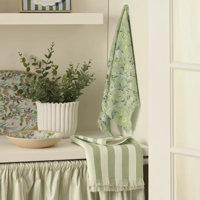 Garden House Green Tea Towel Pack of 2
